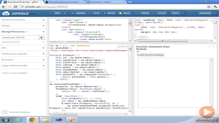 pluralsight - Building HTML5 and JavaScript Apps with MVVM and Knockout