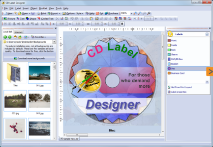 Dataland CD Label Designer 7.0 Build 737 Portable