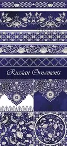 Russian Decorative Ornaments Vector