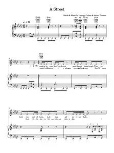 A Street - Leonard Cohen (Piano-Vocal-Guitar (Piano Accompaniment))