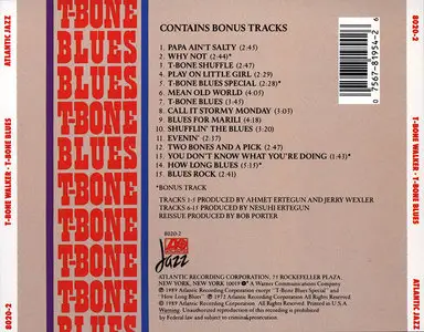 T-Bone Walker - T-Bone Blues (1959) Expanded Reissue 1989 [Re-Up]