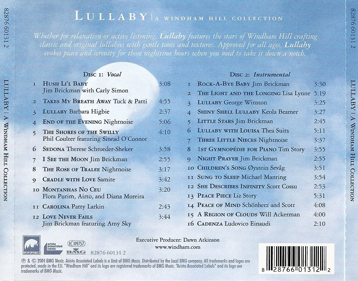 Various Artists - <b>Lullaby</b> A Windham Hill Collection (2004) 2 CD Set.