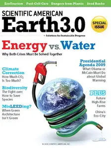 Scientific American Earth 3.0 Magazine - Volume 18 No.4 2008 - Energy vs Water