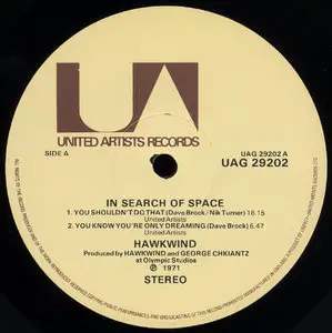 Hawkwind - In Search of Space (United Artists 1971) 24-bit/96kHz Vinyl Rip