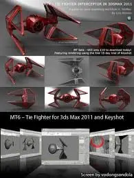 Tie Fighter for 3ds Max 2011 and Keyshot