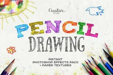 CreativeMarket - Pencil Drawing Photoshop Effects