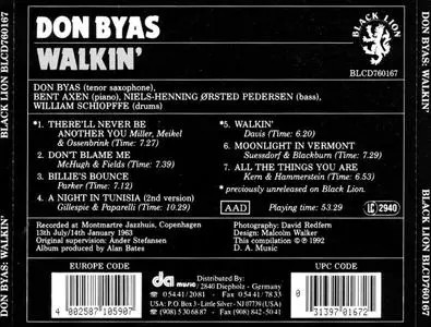 Don Byas - Walkin' (1963) {Black Lion BLCD760167}