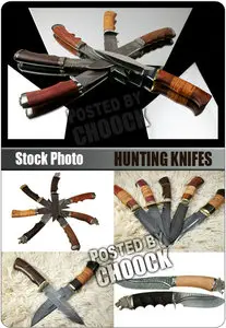Stock Photo: Set of hunting knifes