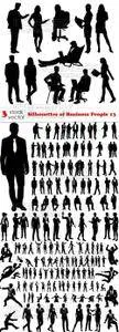 Vectors - Silhouettes of Business People 13