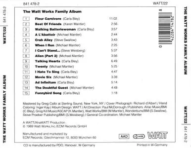 Carla Bley & Michael Mantler - The Watt Works Family Album (1989) {ECM Records WATT/22 rec 1973-1989}