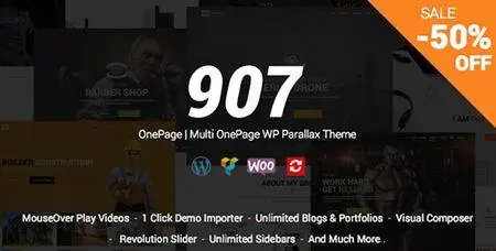 ThemeForest - 907 v4.0.25 - Responsive Multi-Purpose WordPress Theme - 4087140