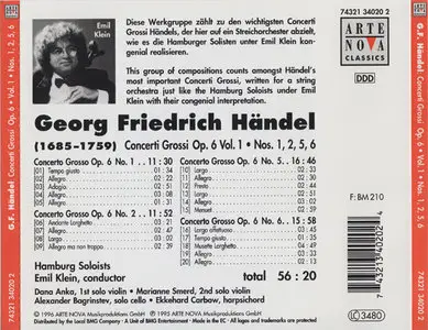 Handel - Hamburg Soloists - Concerti Grossi Op. 6 Vol. 1 (1995)