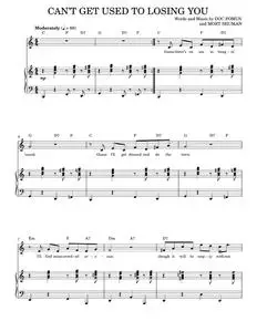 Can't Get Used To Losing You - Andy Williams, Doc Pomus, Jerome Pomus, Mort Shuman (Piano Vocal)