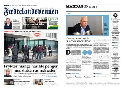 Fædrelandsvennen – 30. mars 2020