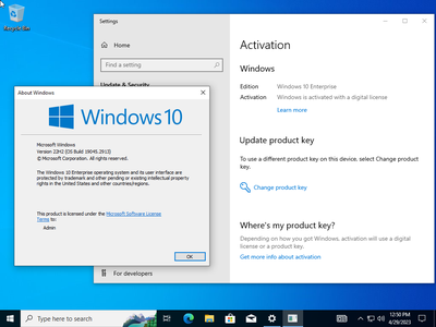 Windows 10 Enterprise 22H2 build 19045.2913 (x64) Preactivated Multilingual