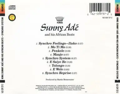 King Sunny Ade and His African Beats - Synchro System (1983) {Mango 162-539 737-2}
