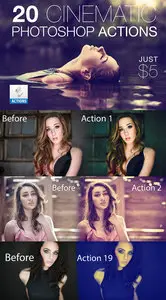 20 Cinematic Photoshop Actions Pack