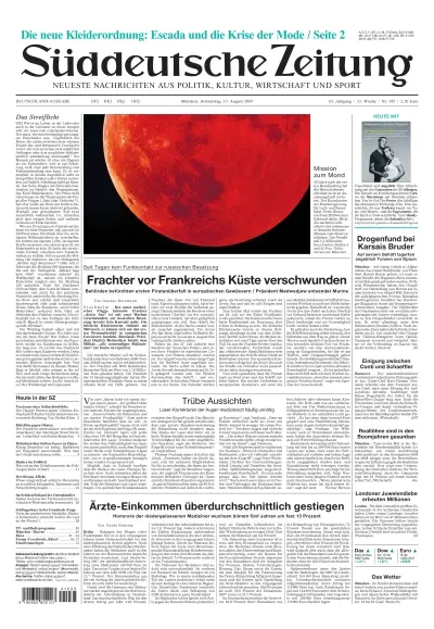 Sueddeutsche Zeitung vom 13.08.2009
