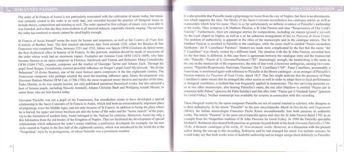 Paisiello - Passio di San Giovanni (L'Arte del Mondo, Ehrhardt) (2009)