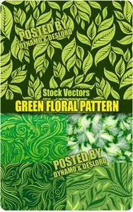 Green floral pattern - Stock vectors