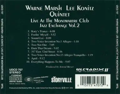 Warne Marsh Lee Konitz Quintet - Live At The Montmartre Club - Jazz Exchange Vol. 2 (1975) [MFSL, UDCD 707] Re-up
