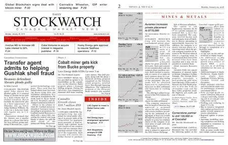 Stockwatch - Canada Daily – January 29, 2018