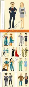 Characters and professions vector