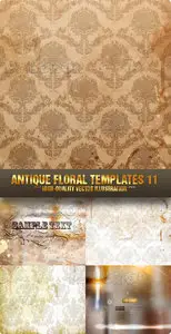 Stock Vector - Antique Floral Templates 11