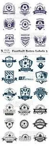 Vectors - Football Retro Labels 3
