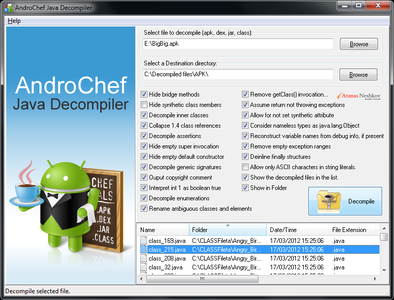 Atanas Neshkov AndroChef Java Decompiler 1.0.0.8