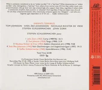 Tom Johnson, Sven Ake Johansson, Nicolaus Richter de Vroe, Steffen Schleiermacher, John Zorn - Enfants Terribles (1999)