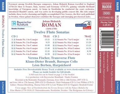 Verena Fischer, Klaus-Dieter Brandt, Léon Berben - Johan Helmich Roman: Twelve Flute Sonatas (2008)