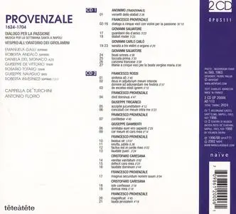 Antonio Florio, Cappella de' Turchini - Francesco Provenzale: Passione; Vespro (2002)