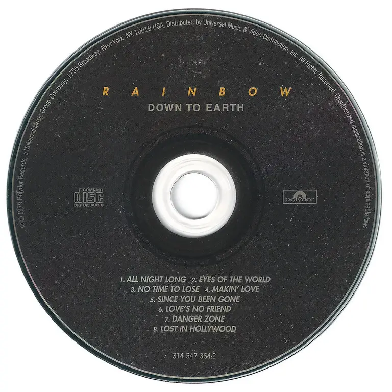 Rainbow - Down To Earth (1979) 1999, Remastered Re-Up.
