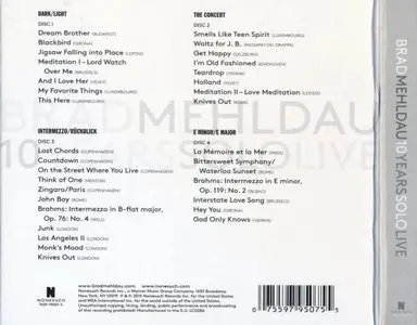 Brad Mehldau - Ten Years Solo Live (2015) [4CDs] {Nonesuch}