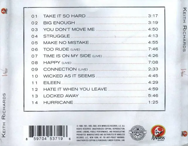 Keith Richards - Vintage Vinos (2010) {Mindless}