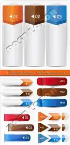 Creative banners with numbers vector