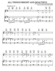 All Things Bright And Beautiful - Cecil Frances Alexander (Piano-Vocal-Guitar)