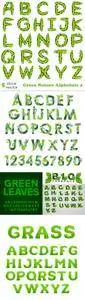 Vectors - Green Nature Alphabets 2