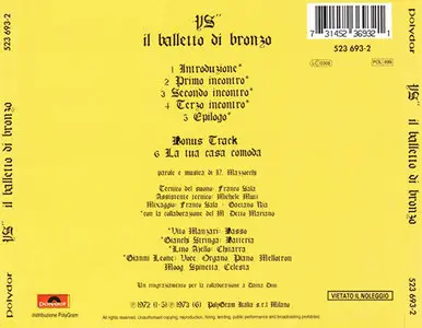 Il Balletto Di Bronzo - Ys (1972, CD Reissue 1994) [Repost]