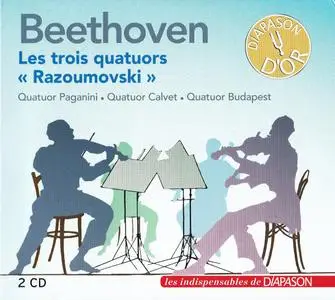 Quatuor Paganini, Quatuor Calvet & Quatuor de Budapest - Beethoven: Les trois quatuors « Razoumovski » (2020)