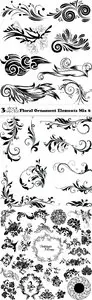 Vectors - Floral Ornament Elements Mix 6
