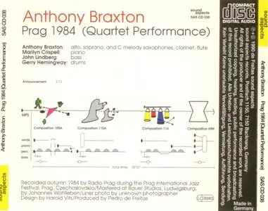 Anthony Braxton - Prag 1984 - Quartet Performance (1990)