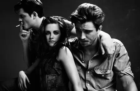 Kristen Stewart, Garrett Hedlund & Sam Riley by Steven Pan for M Le Monde 2012