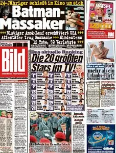 Bild Zeitung vom 21. Juli 2012
