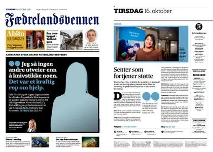 Fædrelandsvennen – 16. oktober 2018