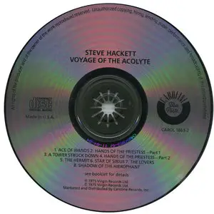 Steve Hackett - Voyage Of The Acolyte (1975) [1991, Caroline Records, CAROL 1863-2]