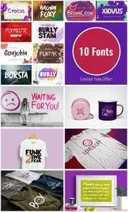 CreativeMarket - 10 Fonts Bundle