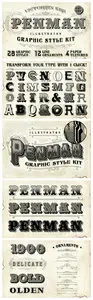 Creativemarket - Penman Vintage Graphic Style Kit