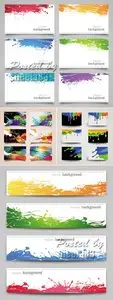 Color Paint Cards Vector